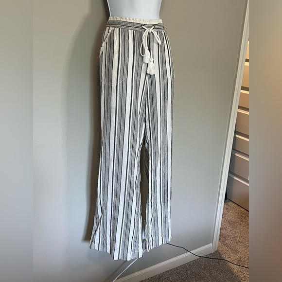 NWT Striped Linen Pants Size 7/28 - Picture 2 of 12